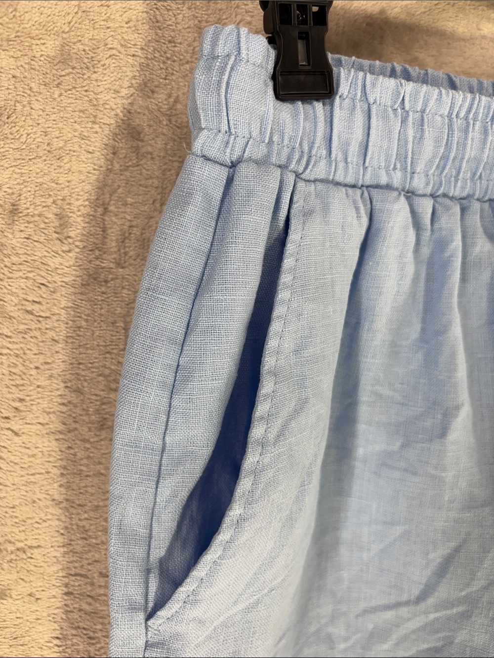 NA-KD Light Blue Women's Drawstring Linen Shorts Size S--EU36 - Picture 2 of 6